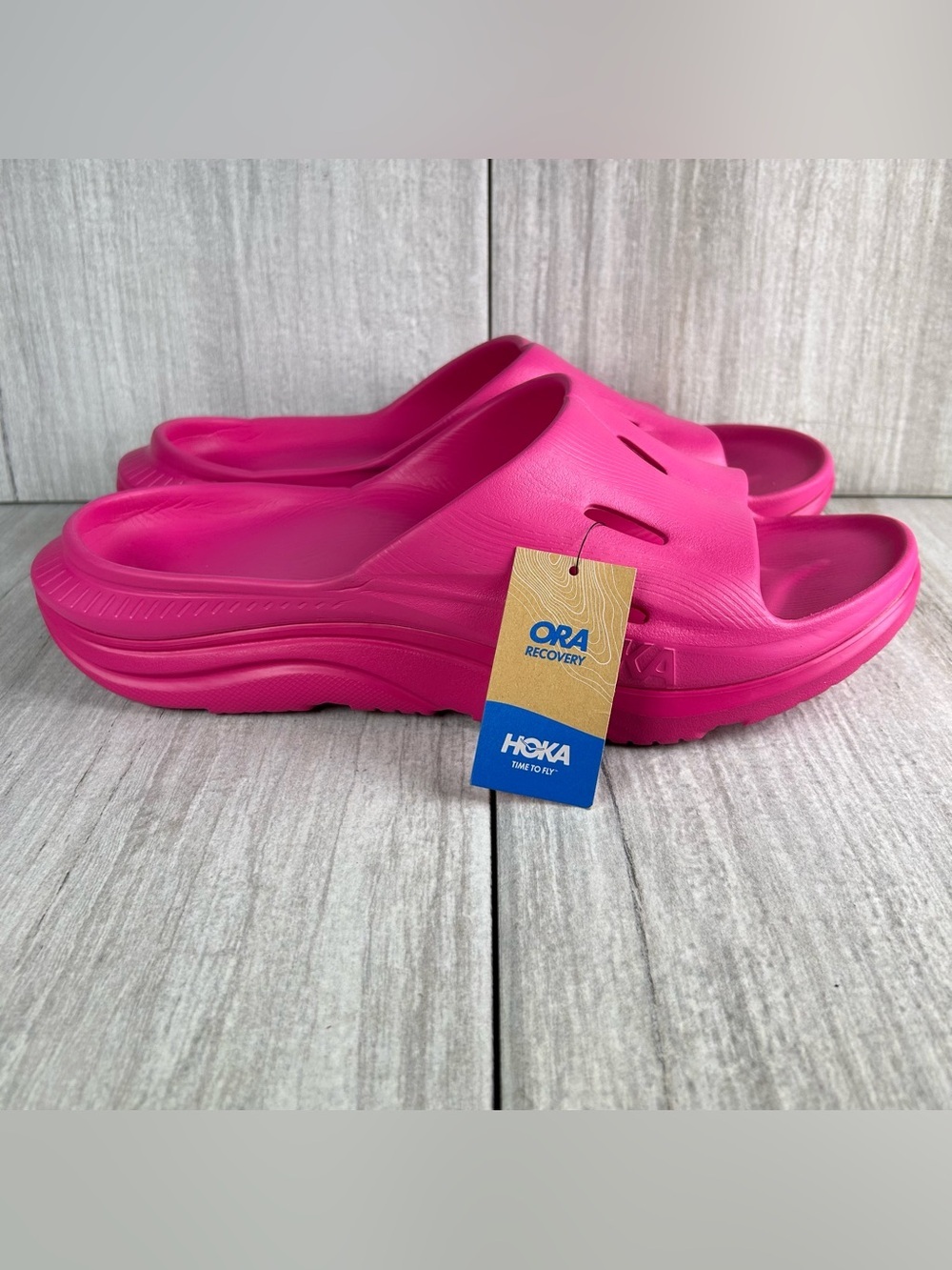 Hoka One One Ora Recovery Slide Bright Pink Comfort Sandals Shoes Men’s Size 12